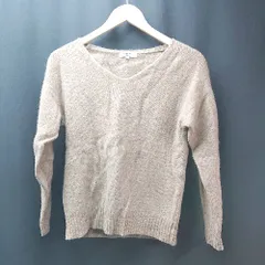 ◇ NATURAL BEAUTY BASIC 冬コーデ 暖かい 無地 シンプル おしゃれ 長袖 ニット サイズM ブラウン レディース E  【1307040074435】