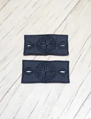 STONE ISLAND ストーンアイランド ブラック ワッペン (ボタン 2個 含む)