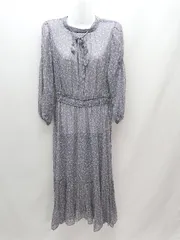 ◇ WILLSELECTION ウエストゴム フレアスカート 夏コーデ キャミソール ワンピース サイズM ブルー ホワイト レディース E  【1307040078174】