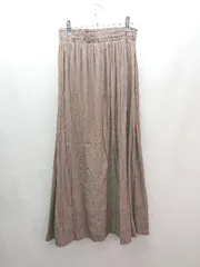 ◇ SENSE OF PLACE ウエストゴム カジュアル オシャレ 大人っぽい ロング フレア スカート 表記なし ブラウン レディース E  【1307040078099】