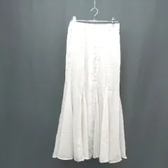 ◇ jouetie  マーメイド ウエストゴム シースルー レースアップ ロング フレア スカート サイズM アイボリー レディース E  【1307040078853】