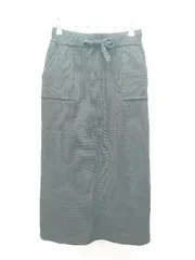 ◇ coen　コーエン ウエストゴム バックスリット 大人っぽい ロング ストレート スカート サイズM ブラック レディース E  【1307040078440】