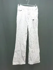 ◇ ◎ ●未使用● NICE CLAUP コーデュロイ ウエストゴム シンプル フレアパンツ サイズM パープル レディース E  【1307040079379】