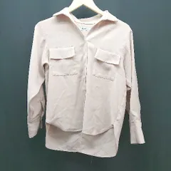 ◇ NANO universe  シンプル カジュアル 無地 長袖 シャツ サイズ36 ベージュ メンズレディース E  【1307040079232】