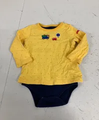 送料無料★mikihouse ミキハウス★オーバーオール　カバーオール　長袖Tシャツ★男の子　ベビー　80 #80105sad