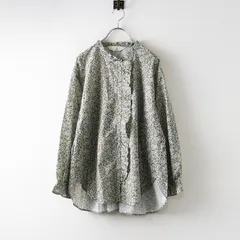 ゆべし×サマンサモスモス Samansa Mos2 SM2 フリルブラウス F‖オフホワイト 花柄 フラワー 長袖【2400014754599】