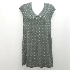 ◇ fredy emue フレディエミュ ドット柄 裏地あり 秋冬コーデ かわいい ミニ丈 ワンピース サイズ36 グレー系 レディース E  【1307040081228】のサムネイル