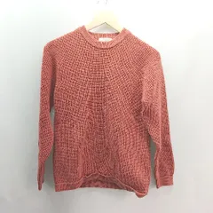 ◇ URBAN RESEARCH Sonny Label クルーネック リブ袖 ワッフル 秋冬コーデ 長袖 ニット サイズM ブラウン系 レディース E  【1307040081075】