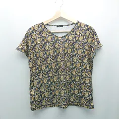 ◇ NOMBRE IMPAIR Vネック カジュアル 個性的 派手 きれいめ ゆったりめ 半袖 Tシャツ サイズF マルチ レディース E  【1307040082218】