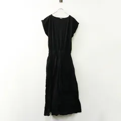 アーバンリサーチ ドアーズ URBAN RESEARCH DOORS コットンギャザーワンピース One∥ブラック ドレス ロング フレア【2400014750072】