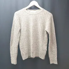 ◇ URBAN RESEARCH クルーネック プルオーバー 定番シルエット 薄手 長袖 ニット サイズFREE ベージュ レディース E  【1307040083208】