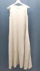 ◇ THE SHOP TK ノースリーブ Aライン ナチュラル カジュアル ロング丈 ワンピース サイズM ブラウン レディース E  【1307040082638】