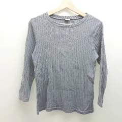 ◇ URBAN RESEARCH DOORS リブ シンプル 無地 カジュアル 万能 着回し 長袖 ニット ワンサイズ ブルー レディース E  【1307040082553】