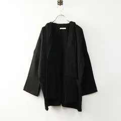 美品 定価2.6万 2023AW エヴァムエヴァ ヴィー evam eva vie linen wool short rove リネンウールショートローブ 黒┃【2400014598032】のサムネイル