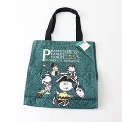 未使用 アフタヌーンティー Afternoon Tea x PEANUTS トートバッグ＼グリーン ピーナッツ スヌーピー【2400014756418】