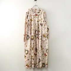 美品 2024AW ピンクハウス PINK HOUSE ウィンターフォレストトリートプリントミディワンピース ピンク┃リス りす ドレス【2400014734782】のサムネイル
