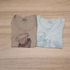 ◇ 《 ALiCE IN WONDERLaND まとめ売り２点セット サイズM ディズニー ジュエルネック Tシャツ レディース 》 E  【1307040083390】