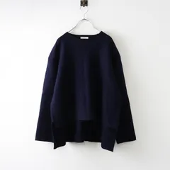 定価2.8万 2023AW ヨリ yori YR31-23131AW 圧縮フロントショートプルオーバー FREE ネイビー┃ワイドニットトップス【2400014753097】のサムネイル