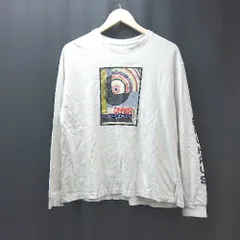 ◇ PAGEBOY オーバーサイズ ラウンドネック カジュアル シンプル 長袖 ロングTシャツ サイズF ホワイト レディース E  【1307040084106】