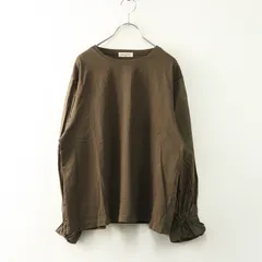 サマンサモスモス Samansa Mos2 SM2 袖布帛ドッキングカットソー F‖ブラウン トップス プルオーバー 長袖【2400014735130】