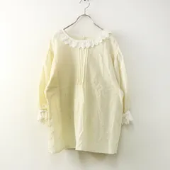 美品 サマンサモスモス Samansa Mos2 SM2 レース襟 ボリュームブラウス F‖オフホワイト トップス ギャザー【2400014735253】