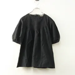 サマンサモスモス Samansa Mos2 SM2 切替レースブラウス F‖ブラック トップス ギャザー 半袖 プルオーバー【2400014735406】