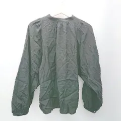 ◇ PAGEBOY ページボーイ バンドカラー 胸元スリット 袖スリット きれい系 長袖 ブラウス サイズF ブラック レディース E  【1307040084410】