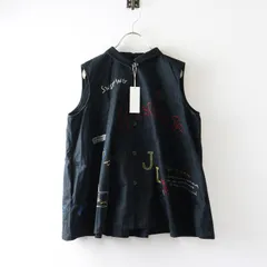 フォフォフォファ fofofofa FAVOR BLOUSE F＼ブラック ブラウス 刺繍 ノースリーブ シャツ ベスト 菊池亜希子【2400014755602】のサムネイル