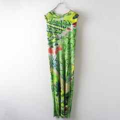 PLEATS PLEASE ノースリーブ ロングワンピース マルチカラー - メルカリ