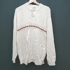 ◇ crocodile クロコダイル フロントデザイン カジュアル 大人 長袖 ニット サイズL ベージュ レディース E  【1307040085233】