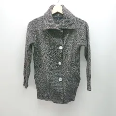 ◇ laf… ラ エフ ニット ポケット付き カジュアル シンプル 長袖 カーディガン サイズ2S ブラウン レディース E  【1307040085974】