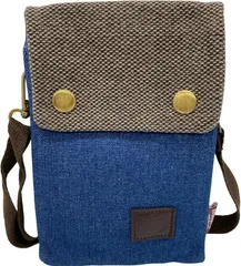 CALM.st スマホポーチ ショルダー メンズ 小さめ ポシェット スマホケース サコッシュ 斜めがけ (ダークブルー)