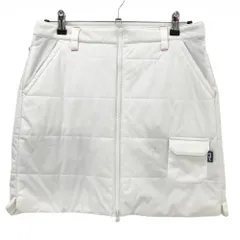 【美品】フィラゴルフ 中綿スカート 白 後ろロゴ刺しゅう レディース LL ゴルフウェア FILA GOLF