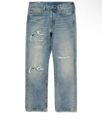 32 リーバイス 501 プレミアム セルビッジ デニム ズボン ターコイズ リベット 0050