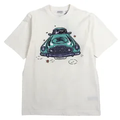 未使用品▼BURBERRY バーバリー 25SS 8111997 コットン100% 車プリント クルーネック ショートスリーブ 半袖Ｔシャツ ホワイト S ポルトガル製 正規品 メンズ
