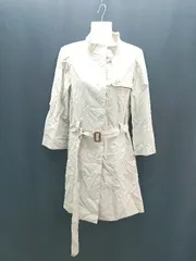 ◇ ◎ naturalbeautybasic 大人カジュアル 綺麗め 生地薄手 長袖 コート サイズL ベージュ レディース E  【1307120004420】