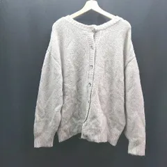 ◇ classicalelf クラシカルエルフ Uネック ケーブル 起毛 ボタン 長袖 カーディガン サイズM ブラウン レディース E  【1307120006936】