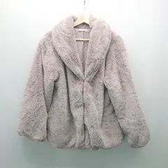 ◇ INGNI イング フック閉め ガーリー 毛皮素材 冬物 長袖 コート サイズM ピンク レディース E  【1307120005335】