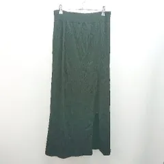 ◇ UNIQLO ユニクロ ウエストゴム ニット スリット ストレッチ 膝丈 タイト スカート サイズXL ブラック レディース E  【1307120007612】