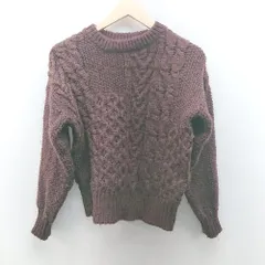 ◇ Sonny Label URBAN RESEARCH ざっくりニット クルーネック カジュアル 長袖 セーター サイズF ブラウン レディース E  【1307120008992】