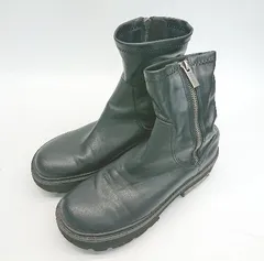 ◇ CHARLES & KEITH サイドジップ ブランドロゴプレート カジュアル ブーツ サイズ23センチ ブラック レディース E  【1307120008695】