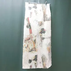 ◇ Vipoa ヴィポア ウエストゴム ガーリー シンプル デイリー 膝丈 フレア スカート サイズM ピンク マルチ レディース E  【1307120008626】