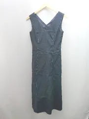 ◇ allureville アルアバイル ノースリーブ レイヤード ステッチ 大人 ロング丈 ワンピース サイズ1 ネイビー レディース E  【1307120008602】