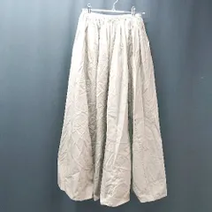 ◇ M_ サーキュラースカート ガーリー ウエストゴム シンプル ロング丈 フレア スカート サイズ1 ブラウン レディース E  【1307120008442】