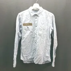 ◇ BEAUTY&YOUTH UNITED ARROWS レギュラー襟 ワッペン付き 胸ポケット 長袖 シャツ サイズMEDIUM ブルー レディース E  【1307120009609】