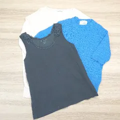 ◇ 《 OPAQUE.CLIP まとめ売り3点セット サイズ混合 L S ブルー ブラック ピンク トップス レディース 》 E  【1307120010261】