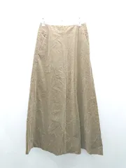 ◇ aqua fits カジュアル コーデュロイ生地 シンプル ロング丈 タイト スカート サイズ1 ブラウン レディース E  【1307120009999】
