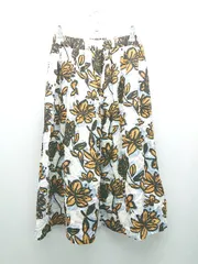 ◇ mink cheir ミンクチェアー 花柄 きれいめ 大人っぽい ゆったりめ 膝丈 フレア スカート サイズ02 マルチ レディース E  【1307120010889】