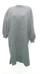 ◇ AZUL BY MOUSSY アズールバイマウジー シンプル きれいめ 長袖 膝丈 ワンピース サイズM ブラック レディース E  【1307120010872】