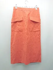 ◇ Spick & Span スピック＆スパン スリット 鮮やか ポケット ロング丈 フレア スカート サイズ38 オレンジ レディース E  【1307120012128】